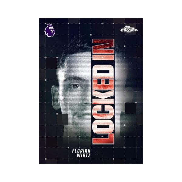 Topps Premier League Chrome 2026 Value Box featuring collectible trading cards and vibrant team graphics