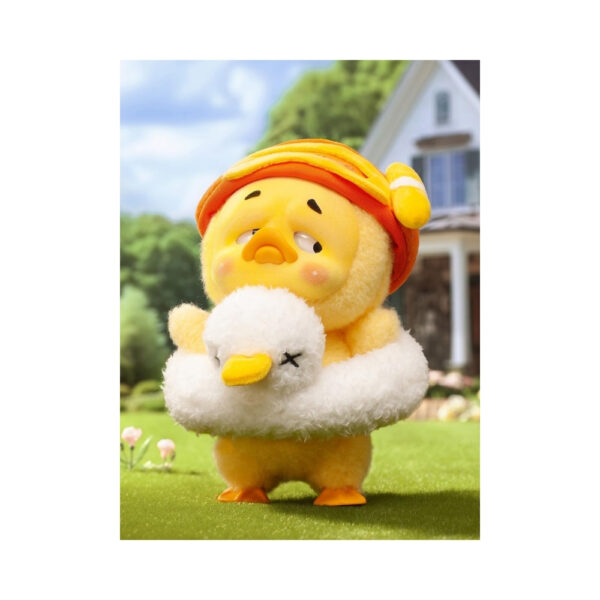 Plush toy of an upset duck with a cute expression, packaged in a blind box for surprise unboxing