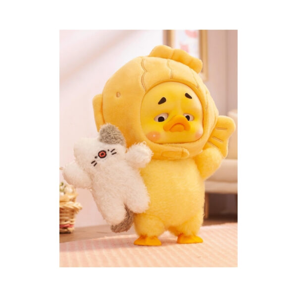 Plush toy of an upset duck with a cute expression, packaged in a blind box for surprise unboxing