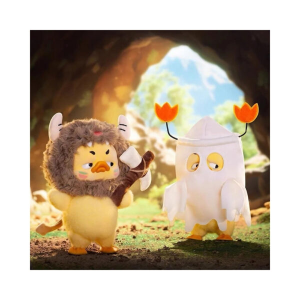 Plush toy of an upset duck from the