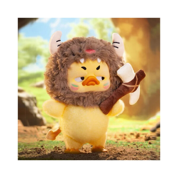 Plush toy of an upset duck from the