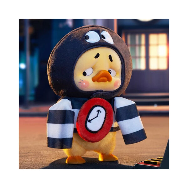 Plush toy of an upset duck from the