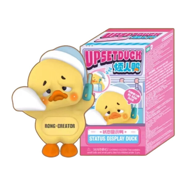 Display of an upset duck status in a duck blind box, showcasing the duck's displeasure in a natural setting