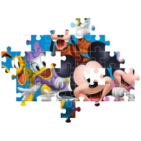 Colorful 104-piece puzzle featuring Disney's Mickey and Friends characters, ideal for children and puzzle enthusiasts