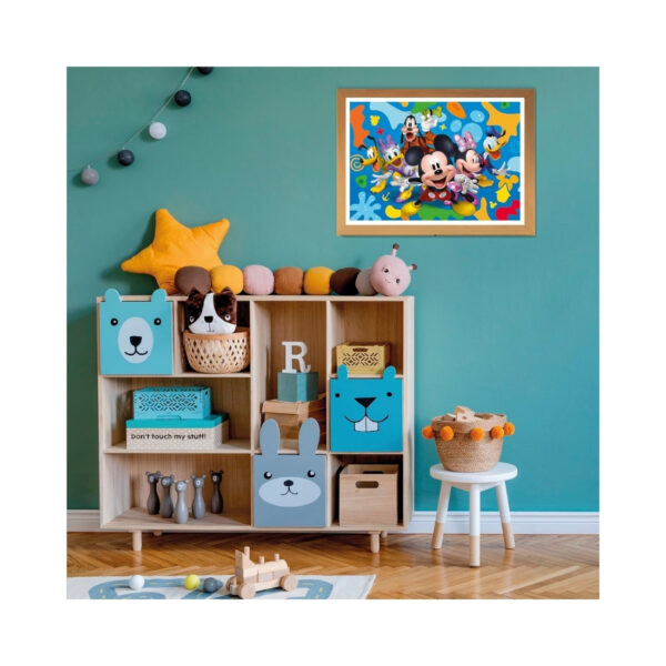 Colorful 104-piece puzzle featuring Disney's Mickey and Friends characters, ideal for children and puzzle enthusiasts