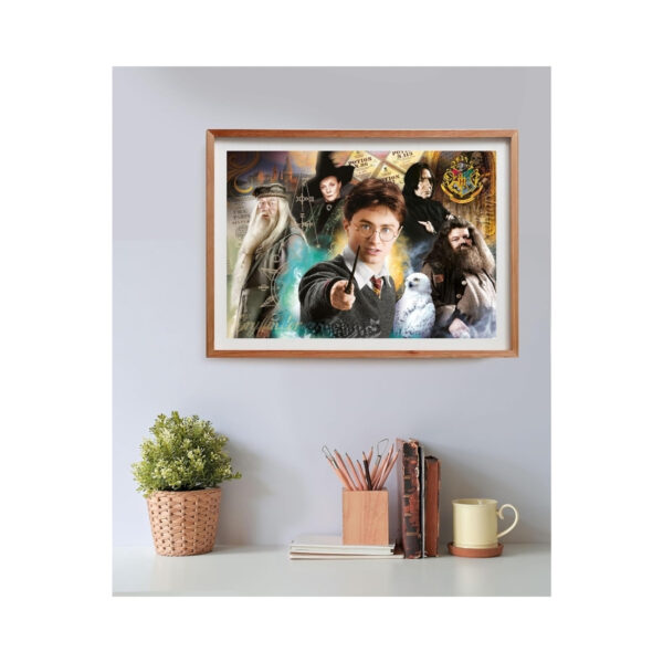 Clementoni Harry Potter 500-piece puzzle with vibrant imagery of beloved characters, includes a decorative poster