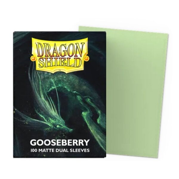 Dragon Shield Gooseberry Dual Matte Sleeves, 100 count, offering premium protection for trading cards with a matte texture