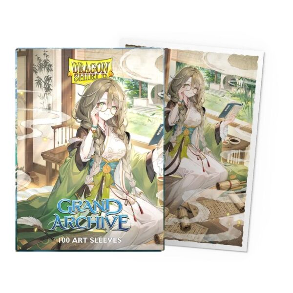 Dragon Shield Grand Archive Kongming Wayward Maven card sleeves, pack of 100, featuring vibrant artwork and durable design