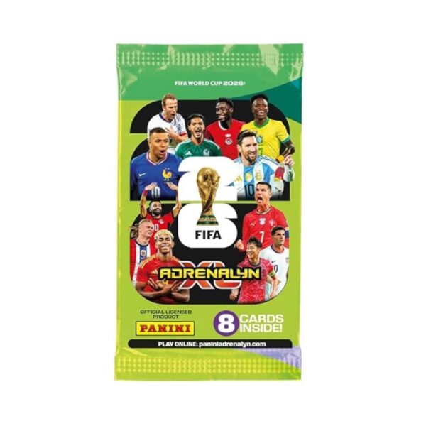 anini FIFA 2026 Ecoblister pack featuring eco-friendly Adrenalyn XL trading cards for the World Cup soccer collection