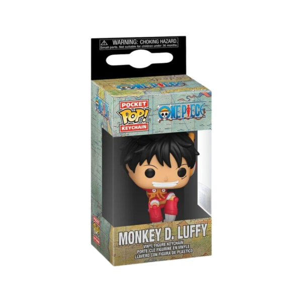 Pocket Pop! figure of Luffy from One Piece, featuring his Egghead design in vibrant colors and detailed features