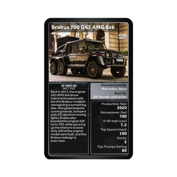 Top Trumps 4X4 Ultimate Collection card game featuring various 4x4 vehicles with unique stats and fun gameplay