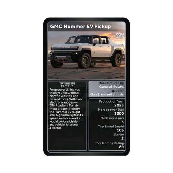 Top Trumps 4X4 Ultimate Collection card game featuring various 4x4 vehicles with unique stats and fun gameplay