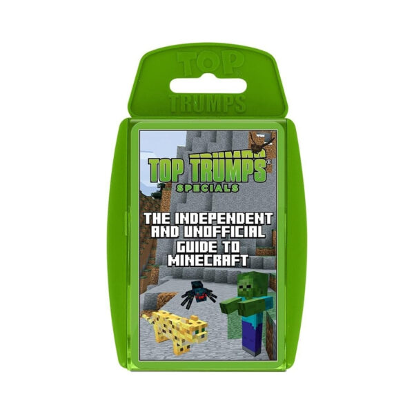Top Trumps Minecraft card game featuring various characters and elements from the popular video game for strategic play