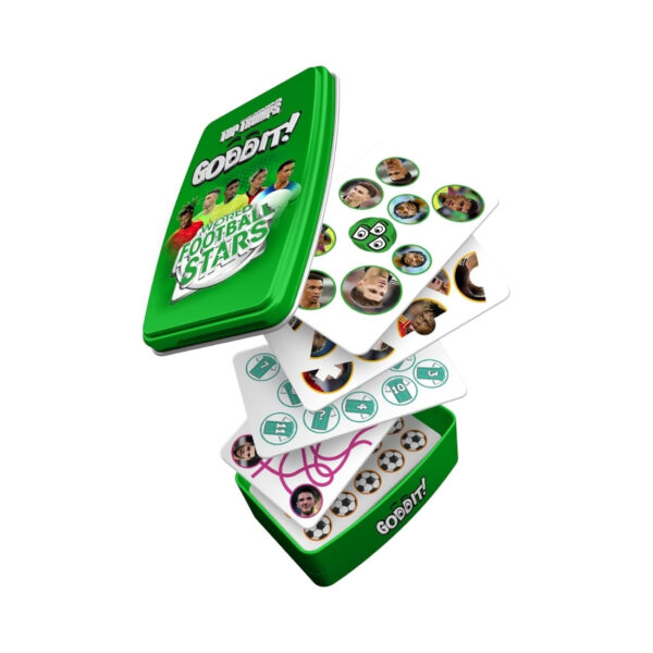 Top Trumps card game showcasing world football stars, designed for engaging gameplay and strategic card comparisons