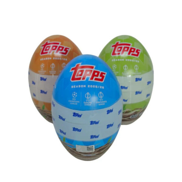 Topps UEFA Club Competitions 25-26 Spring Tin featuring random collectible card inside