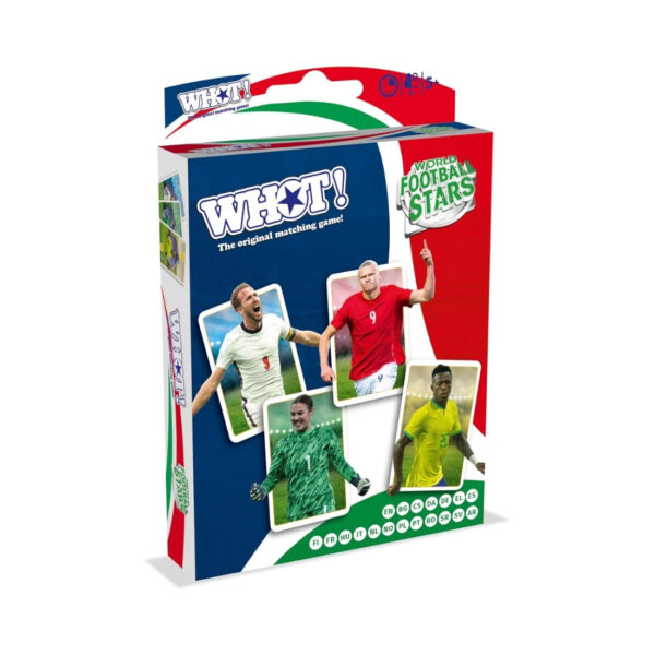 Waddingtons World Football Star playing cards featuring various football players and teams, designed for card games