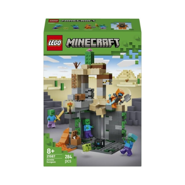 LEGO® Minecraft Zombie Dungeon with a zombie character and dungeon accessories for imaginative building fun.