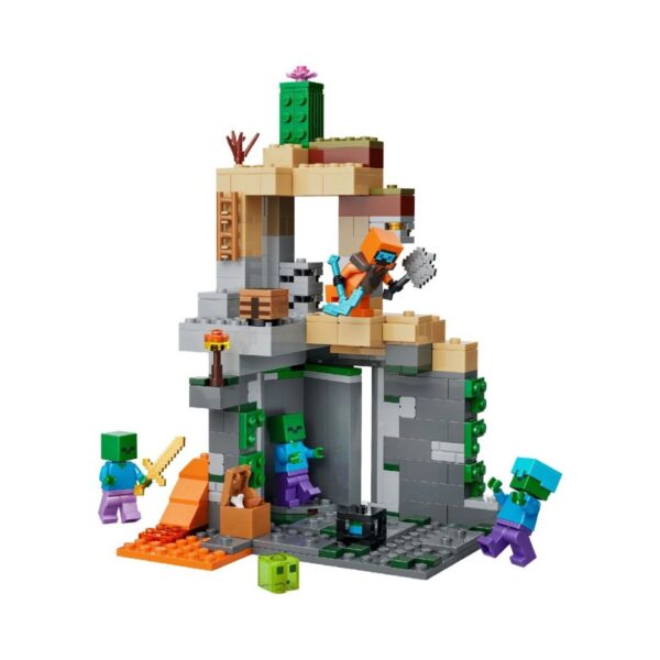 LEGO® Minecraft Zombie Dungeon with a zombie character and dungeon accessories for imaginative building fun.