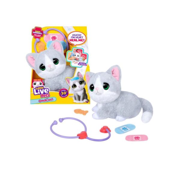 Little Live Pets Ouchies mittens in a single pack, showcasing an adorable kitty design for playful adventures.