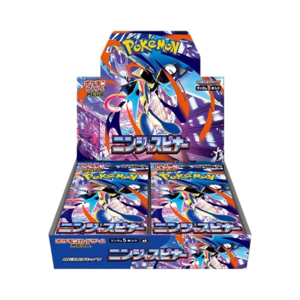 Booster box for the Pokémon TCG Mega Expansion M4 Ninja Spinner, featuring Japanese packaging and design
