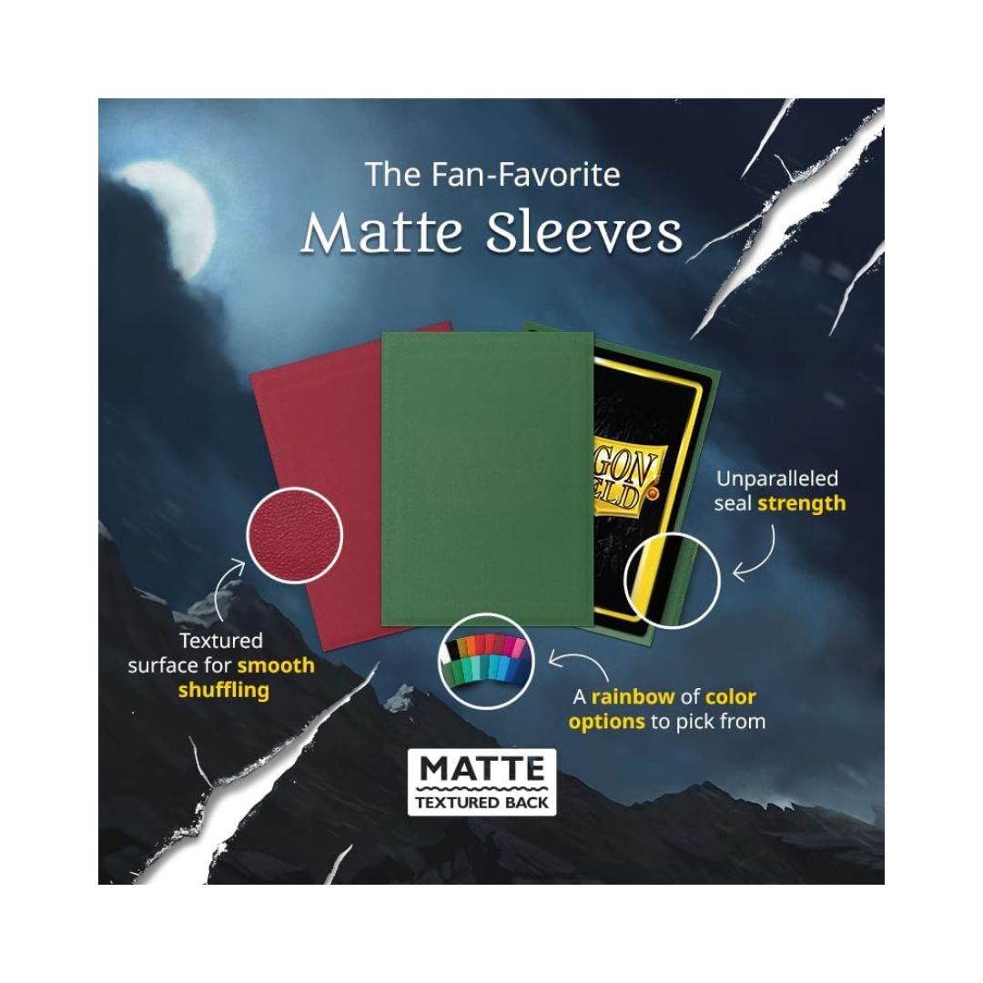 AT-11012 Dragon Shield Standard Sleeves – Matte Pink (100 Sleeves) – 12