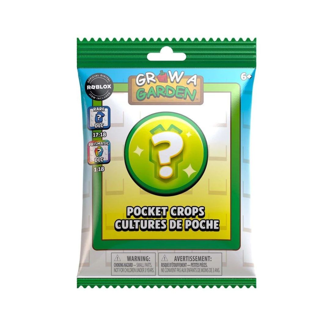 Phatmojo Grow A Garden Pocket Crops Mystery Blind Bag featuring collectible miniature garden-themed figures.