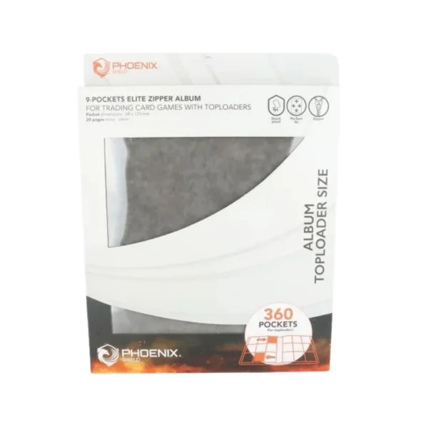 Phoenix Zip Album Elite Toploader Gray 360 Pockets – 69110