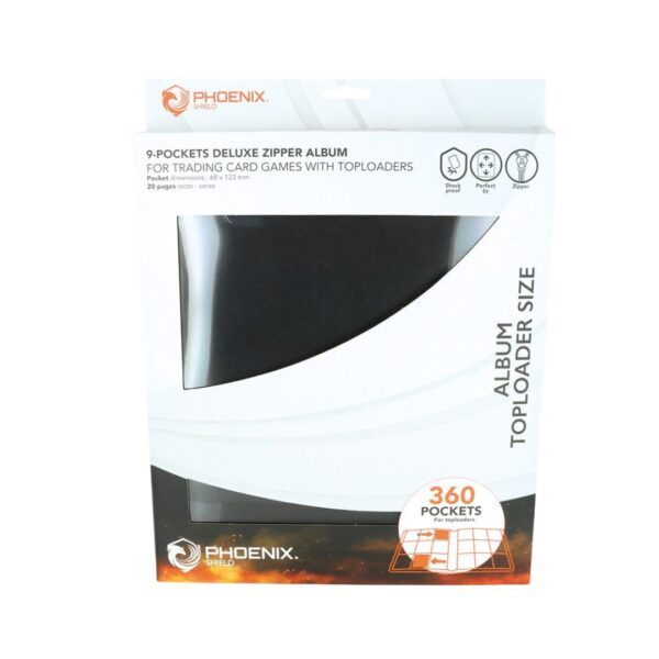 Phoenix Zip Album Deluxe 360 Cards For Toploader Black – 69107