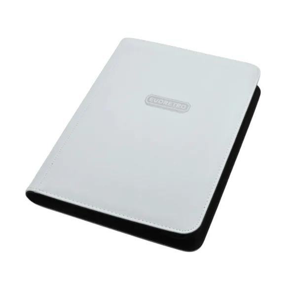 EVORETRO 9-Pocket Zip-Up Trading Card Zipper Binder for 360 cards White – 13418