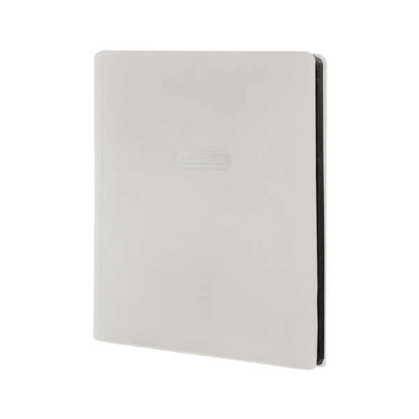 White 9-pocket zip-up binder designed for trading cards, holding up to 360 cards securely