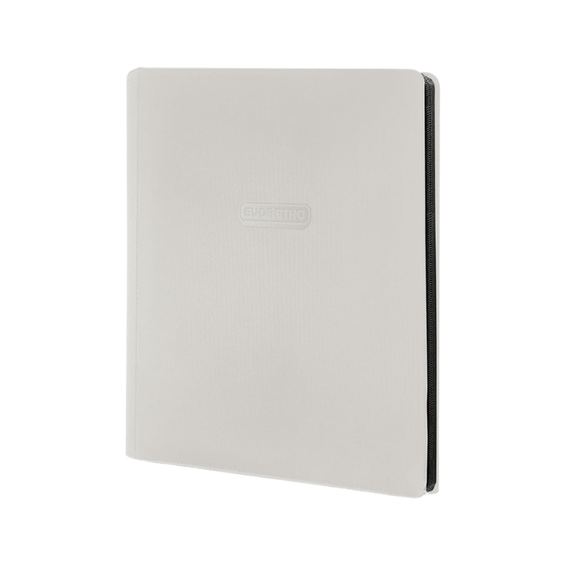 EVORETRO 9-Pocket Zip-Up Trading Card Zipper Binder for 360 cards White - 13418 White 9-pocket zip-up binder designed for trading cards, holding up to 360 cards securely