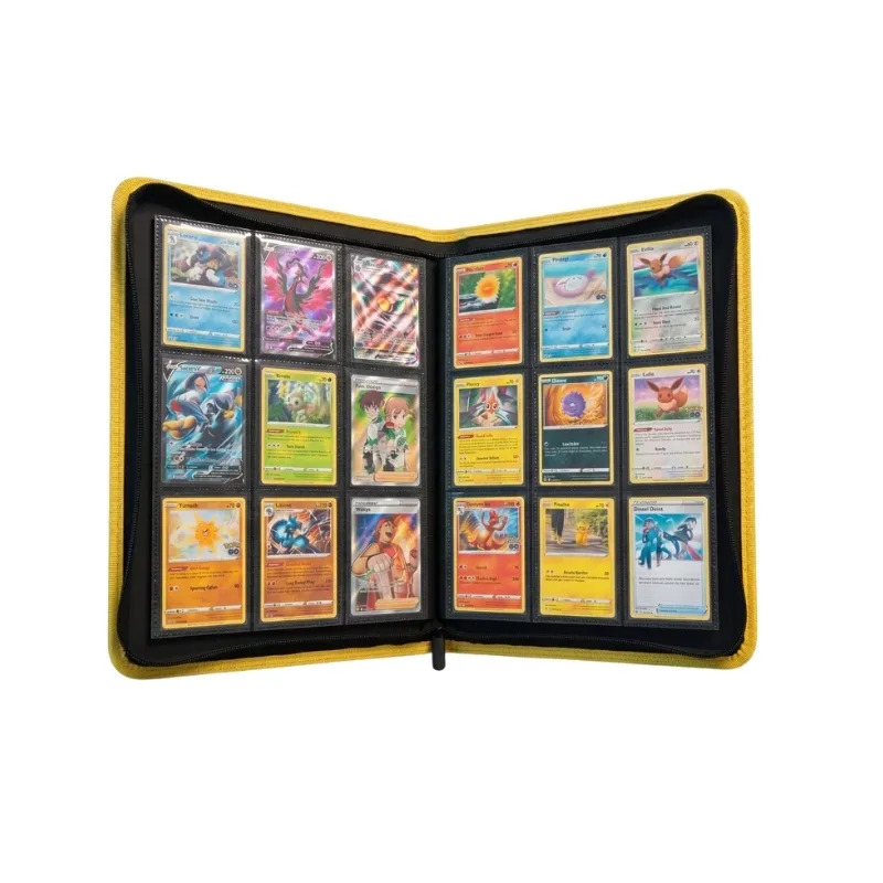 EVORETRO 9-Pocket Zip-Up Trading Card Zipper Binder for 360 cards Yellow - 13421 - Image 3