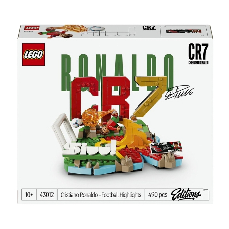 LEGO 43012 Cristiano Ronaldo Football Highlights - 6590595 LEGO set 43012 featuring Cristiano Ronaldo in a football scene with detailed mini-figures and accessories
