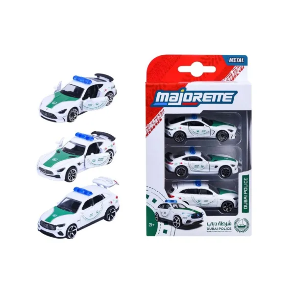 Majorette Mercedes-Benz AMG Dubai Police Die-Cast Super Car 3 Pcs Set – 8503104001A47