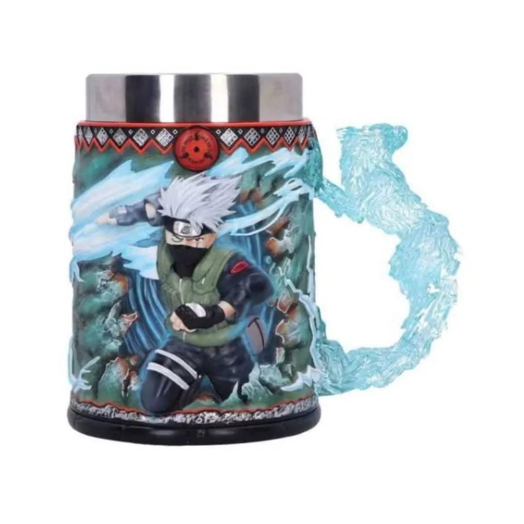 Collectible Naruto Kakashi tankard, 17cm tall, featuring detailed anime design for fans and collectors.