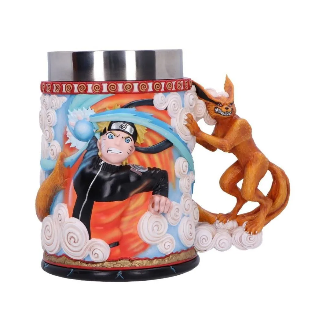Naruto Shippuden tankard by Nemesis Now, 17cm tall, featuring vibrant character designs for fans of the series.