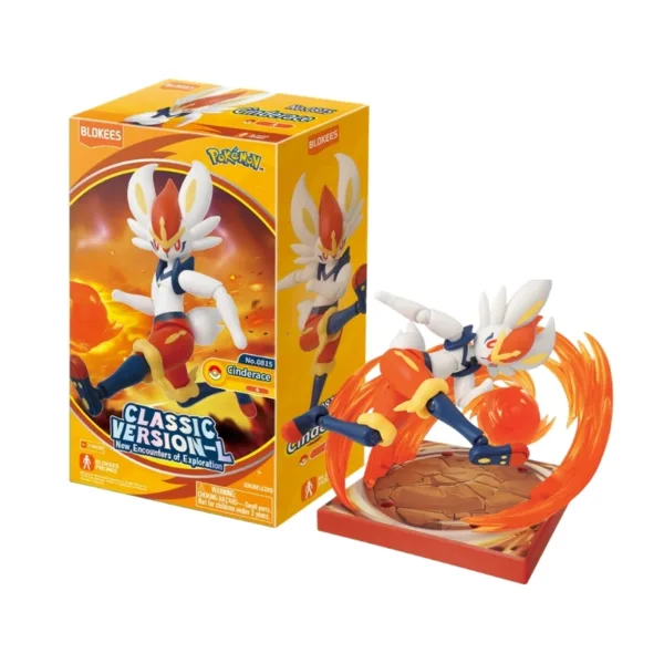 Blokees: Pokémon Cinderace Classic Version‑L Prologue Of Adventure Collectible Buildable Figure – 74108
