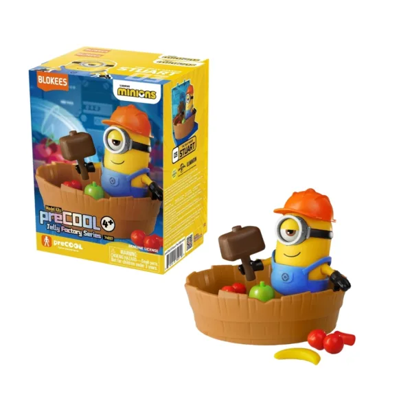 Blokees: Minions PreCOOL Jelly Factory Series Stuart Model Kit Buildable Action Figure Toy – 74837
