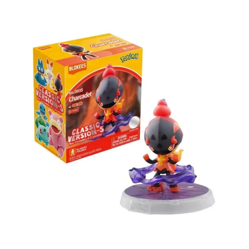 Charcadet Pokémon figure from Blokees, showcasing the Classic Version design with vibrant colors and detailed features