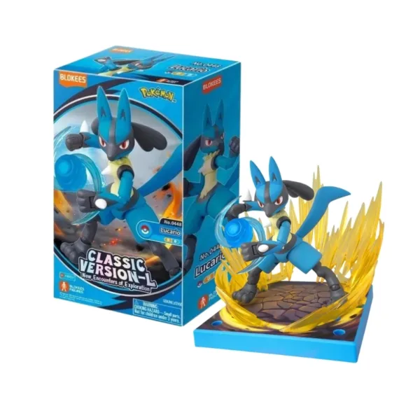 Blokees: Pokémon Lucario Classic Version-L Prologue Of Adventure Collectible Buildable Figure – 74107