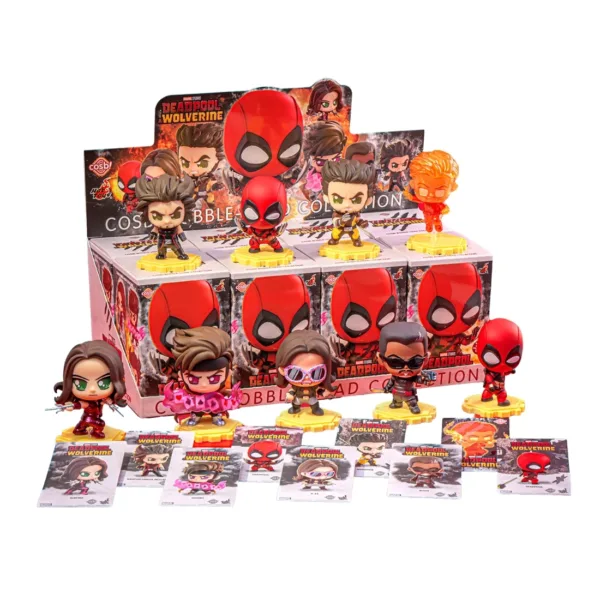 Hot Toys Marvel Deadpool & Wolverine Cosbi Collection Series 2 – Stylized Bobble-Head Mini Figure with Trading Card Blind Box 1pc – CBX248
