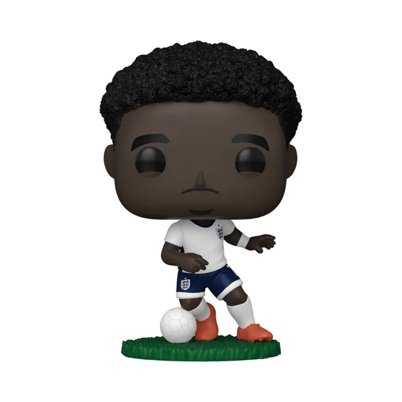 1. Funko Pop! figure of England footballer Bukayo Saka, featuring his iconic kit and hairstyle