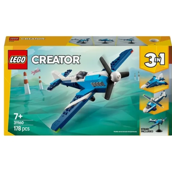 LEGO Creator 31160 3in1 Aircraft: Race Plane Building Set (Multicolor) – 6527843