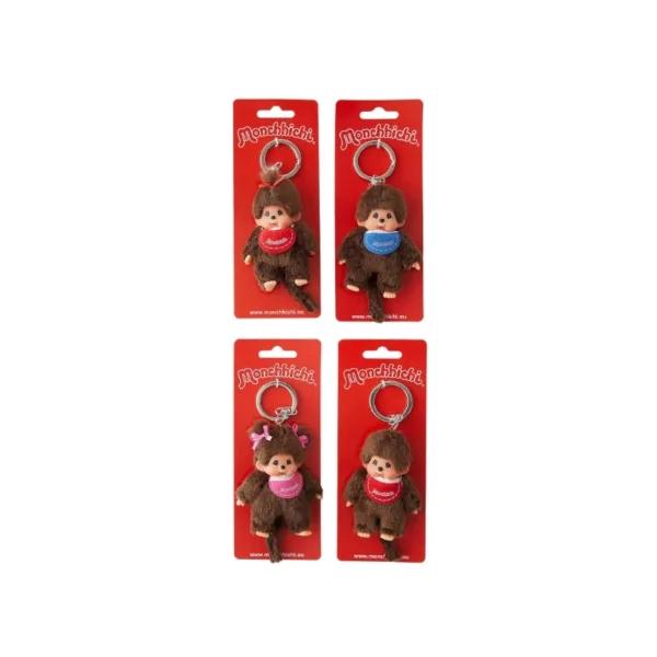 Monchhichi Classic Keyring Assortment by Sekiguchi Japanese Plush Bag Charm Keychain – M-253410