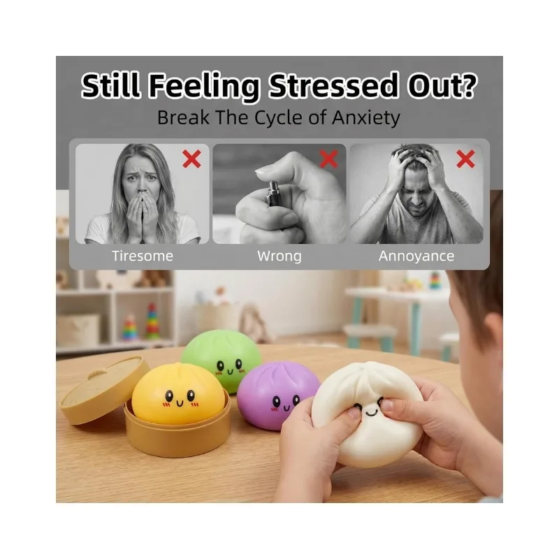 Squeezy Dumplings Stress Relief Toy Random Surprise 1pc - Image 6