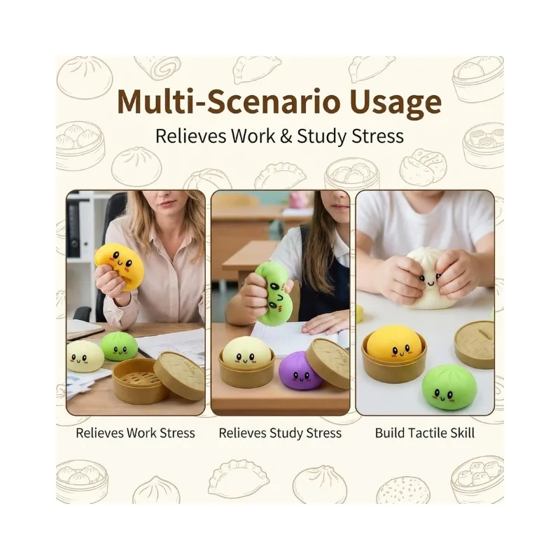 Squeezy Dumplings Stress Relief Toy Random Surprise 1pc - Image 7