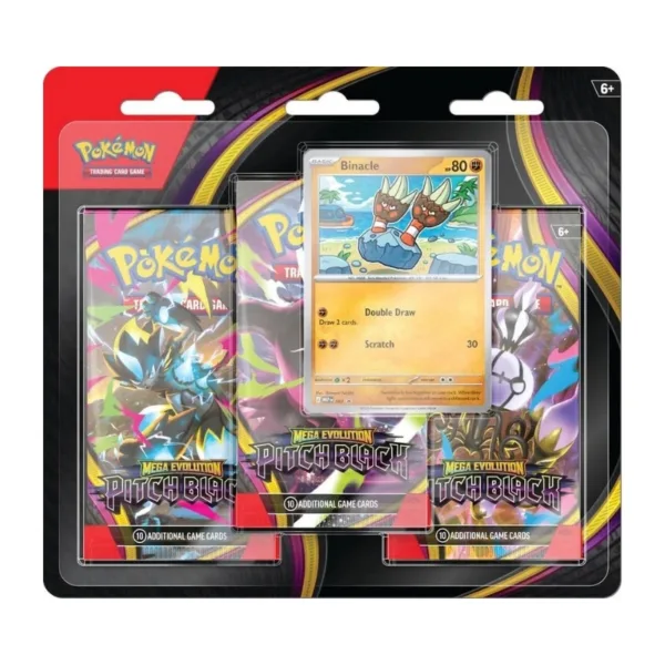 Pokemon TCG: Mega Evolutions (ME-05) Pitch Black 3 pack Blister – 1010419120