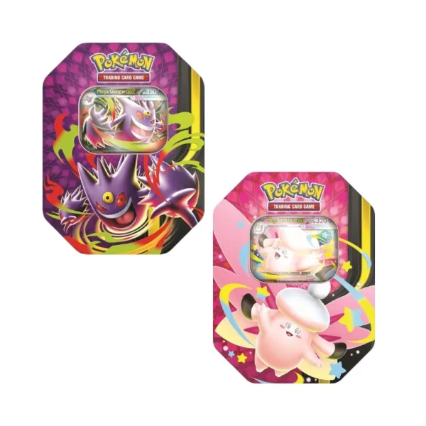 Pokémon TCG: Mega Moonlit EX Tin (Mega Gengar/Mega Clefable) Random 1 piece – 10-10389-120