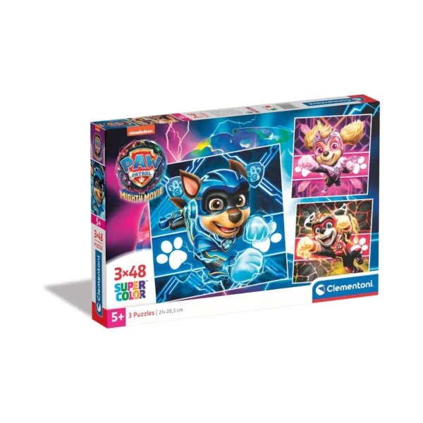 Clementoni Puzzle Paw Patrol Mighty Movie 3×48-Pieces