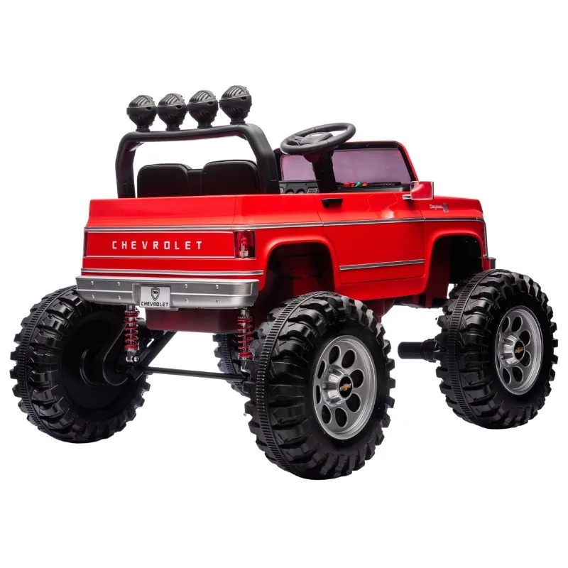 Rayfun Chevrolet Cheyenne Pickup 2.4G 24V7AH Red Electric Ride-On Car - TR2501 - Image 5